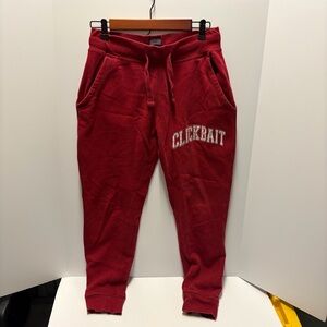 Clickbait David Dobrik Deep Red Sweatpants